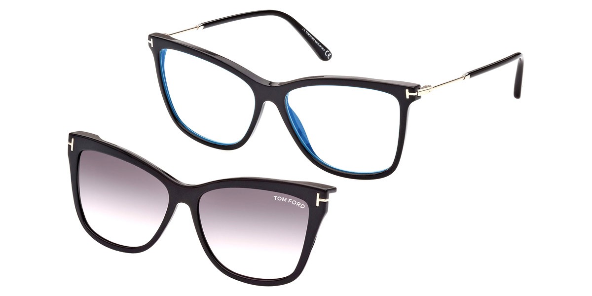 Tom Ford 5824B 001 - Oculos com Blue Block e Clip On