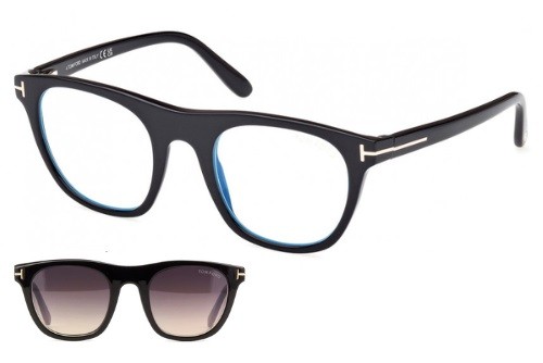 Tom Ford 5895B 001 - Oculos com Blue Block e Clip On