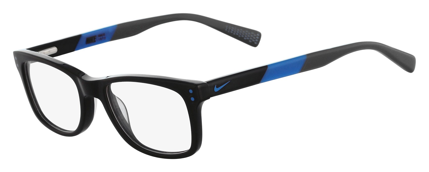 Óculos de grau masculino retangular Nike Preto Azul - Comprar Online